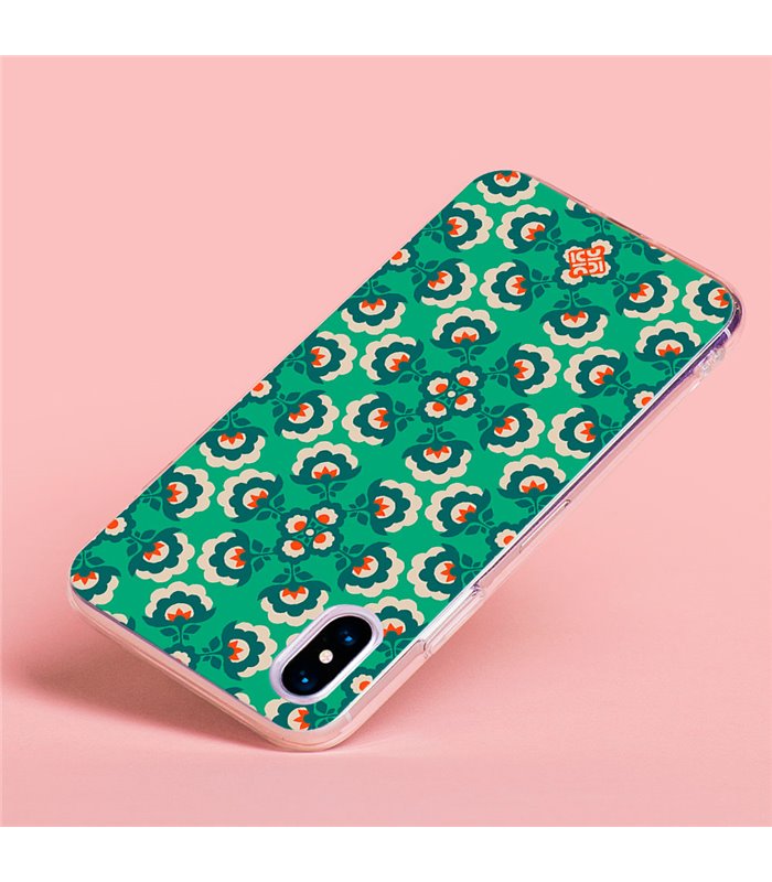 Funda para [ POCO X5 5G ] Dibujos Retro [ Algodones Verdes - Caleidoscopio ] de Silicona