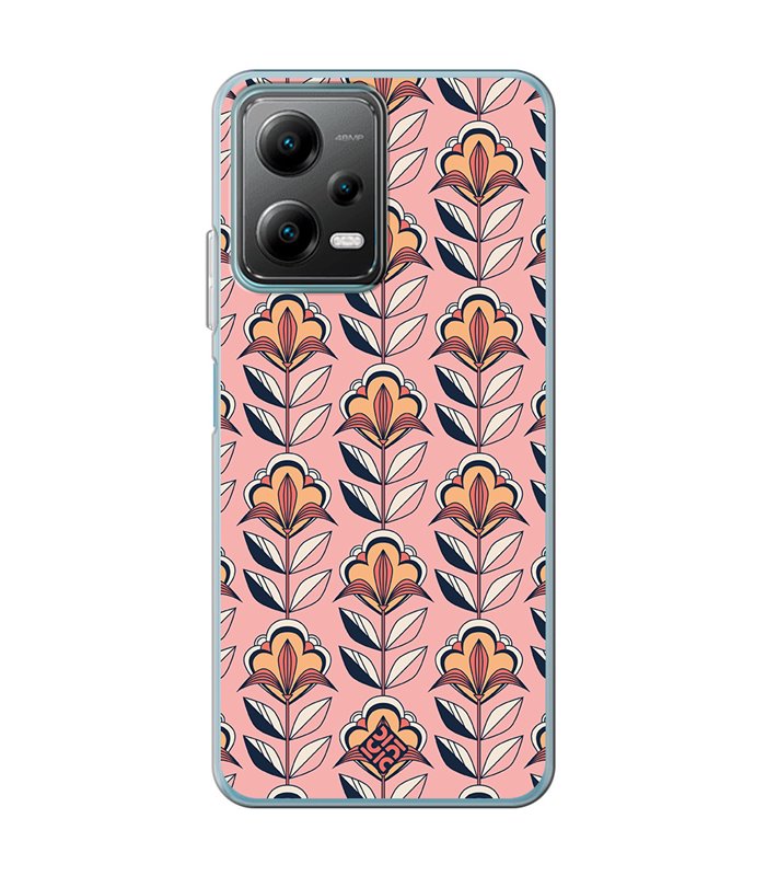 Funda para [ POCO X5 5G ] Dibujos Retro [ Planta con Fondo Rosa - Retro ] de Silicona