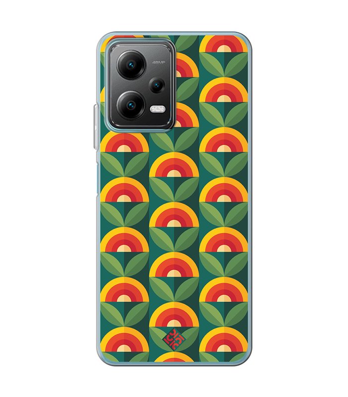 Funda para [ POCO X5 5G ] Dibujos Retro [ Diseño Flor - Retro ] de Silicona Flexible