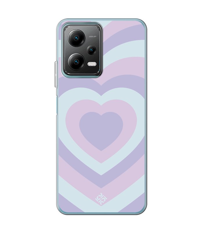 Funda para [ POCO X5 5G ] Dibujo Tendencias [ Corazones Superpuestos Tonos Pastel ] 