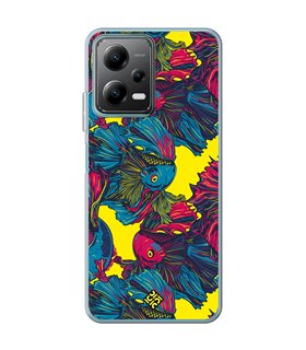 Funda para [ POCO X5 5G ] Dibujo Auténtico [ Patrón de Pescado Betta ] de Silicona Flexible para Smartphone