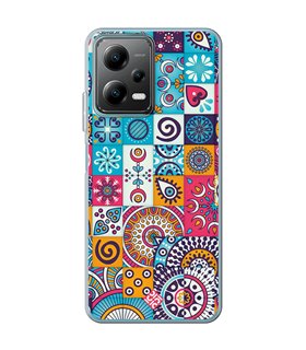 Funda para [ POCO X5 5G ] Dibujo Auténtico [ Collage Mosaico Mandala ] de Silicona Flexible