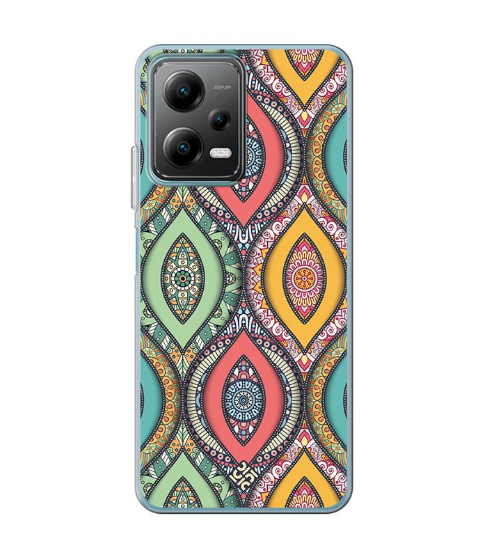 Funda para [ POCO X5 5G ] Dibujo Auténtico [ Ojo de Hamsa Mandala ] de Silicona Flexible