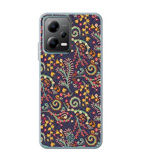 Funda para [ POCO X5 5G ] Dibujo Auténtico [ Patrón de Platas Abstractas ] de Silicona Flexible