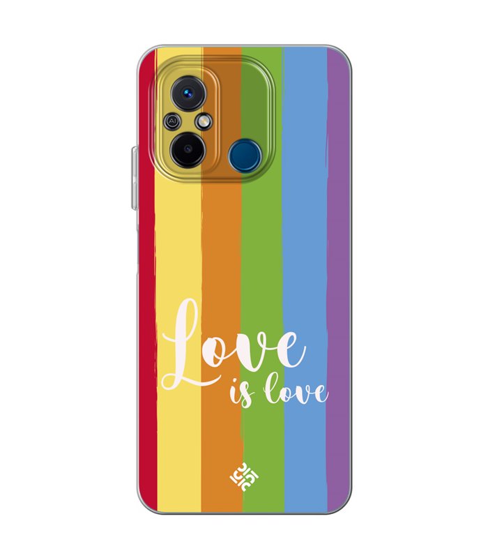 Funda para [ Xiaomi Redmi 12C ] Dibujo Auténtico [ Love is Love - Arcoiris ] de Silicona Flexible