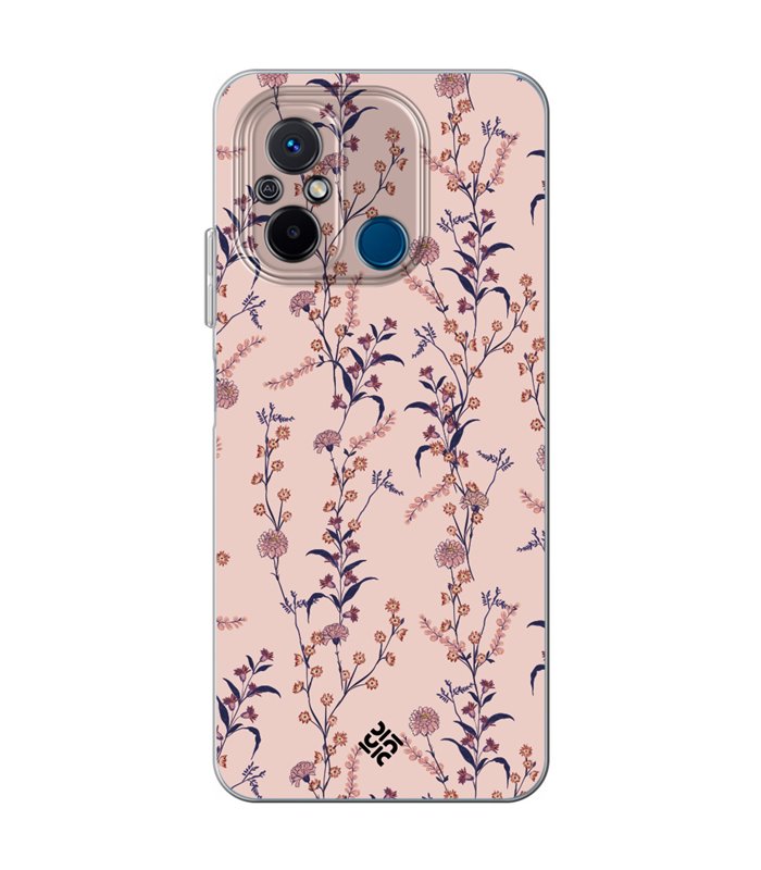 Funda para [ Xiaomi Redmi 12C ] Dibujo Botánico [ Motivos botánico de varios tipos de flores ] de Silicona Flexible