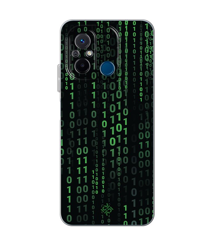 Funda para [ Xiaomi Redmi 12C ] Cine Fantástico [ Números Binarios Matrix ] de Silicona Flexible para Smartphone