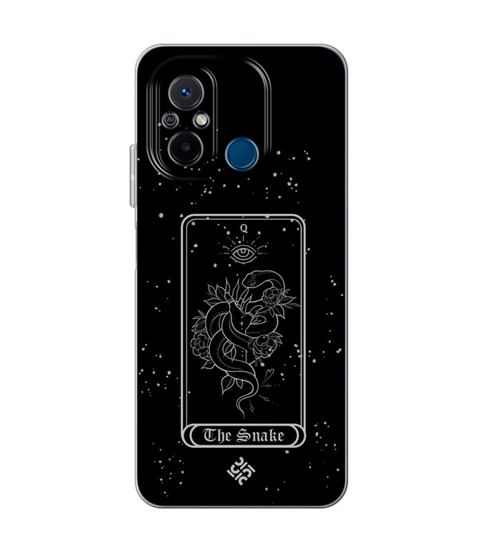 Funda para [ Xiaomi Redmi 12C ] Dibujo Esotérico [ Carta del Tarot - The Snake ] de Silicona Flexible