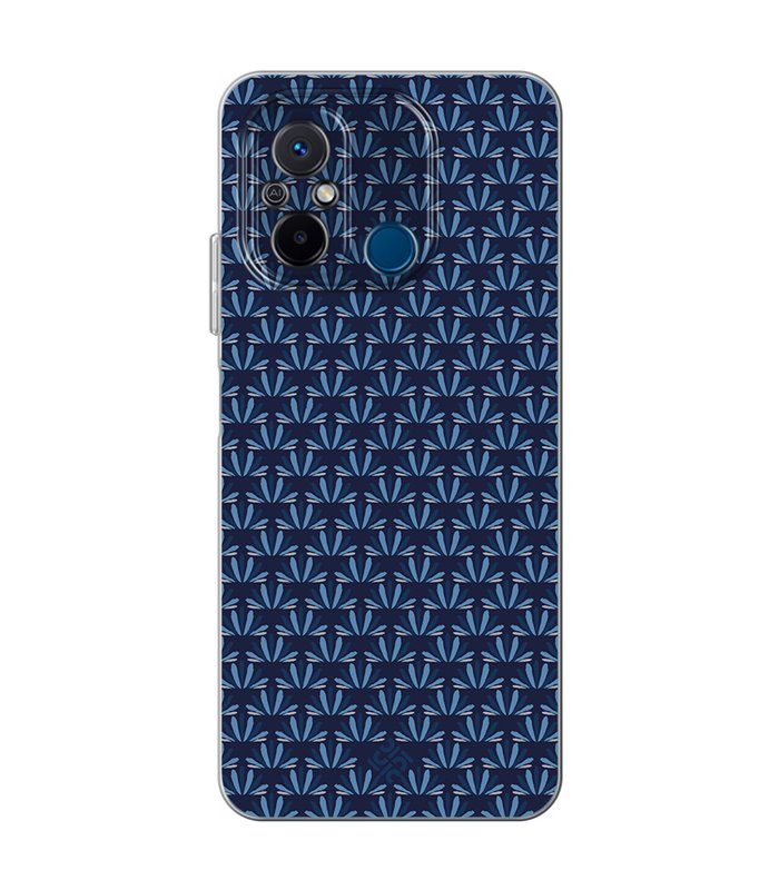 Funda para [ Xiaomi Redmi 12C ] Dibujo Japones [ Patron Abstracto Loto Azul ] de Silicona Flexible 