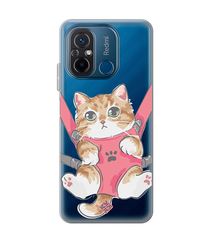 Funda para [ Xiaomi Redmi 12C ] Dibujo Mascotas [ Gatito Colgante ] de Silicona Flexible