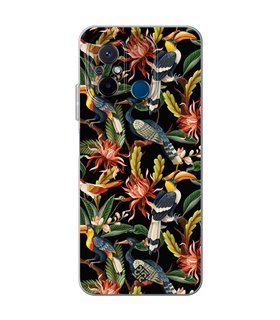 Funda para [ Xiaomi Redmi 12C ] Dibujo Mascotas [ Estampado Aves y Hojas y Flores Tropicales ] de Silicona