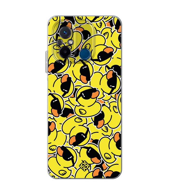 Funda para [ Xiaomi Redmi 12C ] Dibujo Mascotas [ Pegatinas Patito Cool ] de Silicona Flexible para Smartphone