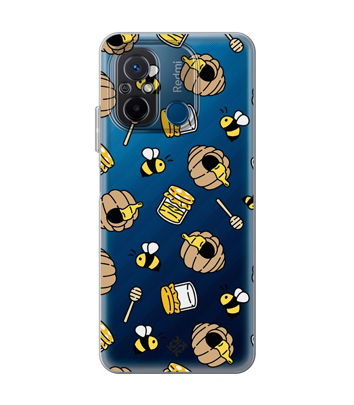 Funda para [ Xiaomi Redmi 12C ] Dibujo Mascotas [ Miel y Abejas ] de Silicona Flexible para Smartphone 