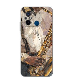 Funda para [ Xiaomi Redmi 12C ] Diseño Música [ Pintura - Tocando el Saxofón ] de Silicona Flexible