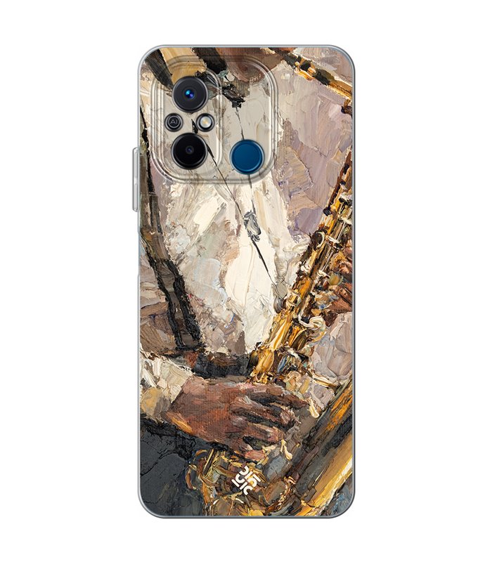 Funda para [ Xiaomi Redmi 12C ] Diseño Música [ Pintura - Tocando el Saxofón ] de Silicona Flexible