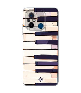 Funda para [ Xiaomi Redmi 12C ] Diseño Música [ Teclas de Piano ] de Silicona Flexible