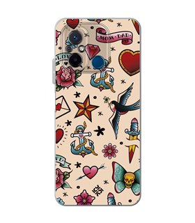 Funda para [ Xiaomi Redmi 12C ] Dibujo Tendencias [ Tatuajes Clásicos ] de Silicona Flexible