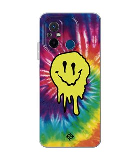 Funda para [ Xiaomi Redmi 12C ] Dibujo Tendencias [ Sonrisa Smile Swirl Abstracto ] de Silicona