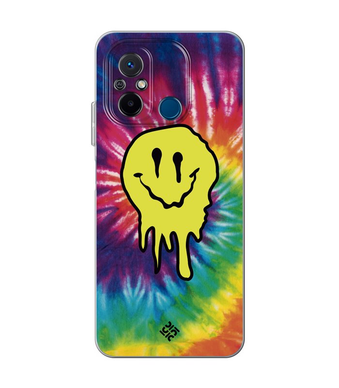 Funda para [ Xiaomi Redmi 12C ] Dibujo Tendencias [ Sonrisa Smile Swirl Abstracto ] de Silicona