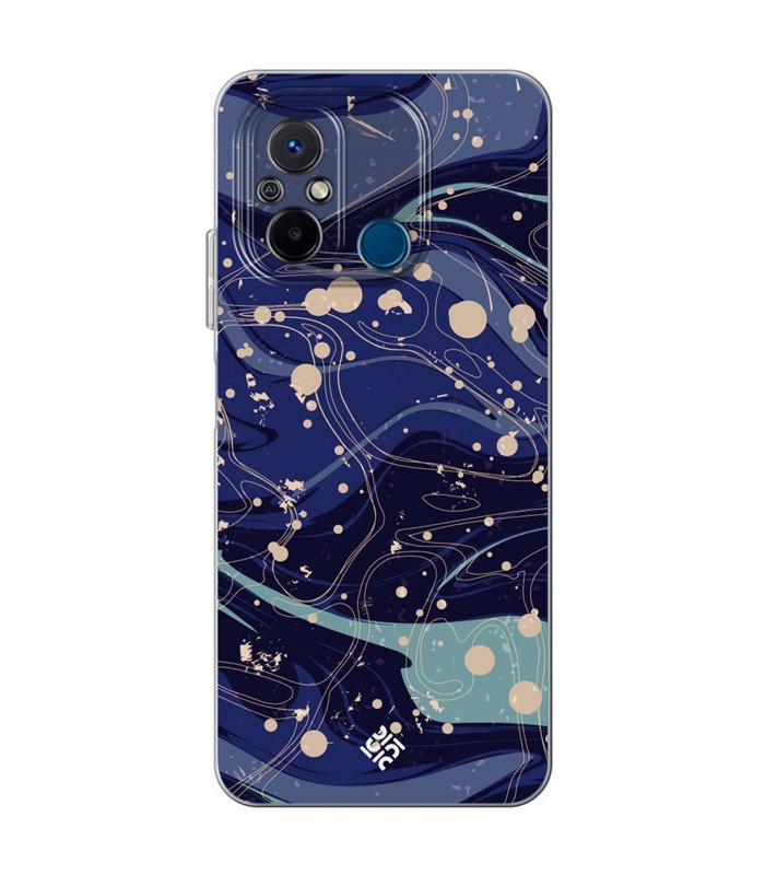 Funda para [ Xiaomi Redmi 12C ] Dibujo Tendencias [ Pintura de Arte Abstracto Azul ] de Silicona Flexible