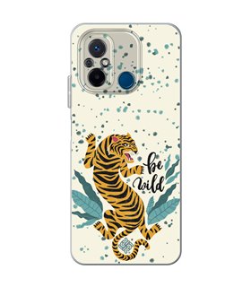 Funda para [ Xiaomi Redmi 12C ] Dibujo Tendencias [ Tigre - Be Wild ] de Silicona Flexible para Smartphone 