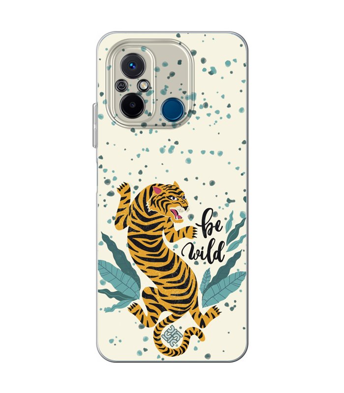 Funda para [ Xiaomi Redmi 12C ] Dibujo Tendencias [ Tigre - Be Wild ] de Silicona Flexible para Smartphone 