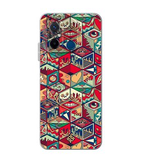 Funda para [ Xiaomi Redmi 12C ] Dibujo Auténtico [ Diseño Doodle Arte con Elementos Ornamentales ] de Silicona