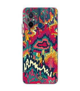 Funda para [ Xiaomi Redmi 12C ] Dibujo Auténtico [ Patrón Psicodélico Abstracto Y Colorido ] de Silicona