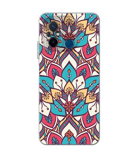 Funda para [ Xiaomi Redmi 12C ] Dibujo Auténtico [ Mosaico Floral Mandala ] de Silicona Flexible para Smartphone