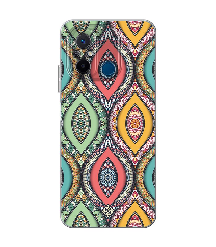 Funda para [ Xiaomi Redmi 12C ] Dibujo Auténtico [ Ojo de Hamsa Mandala ] de Silicona Flexible