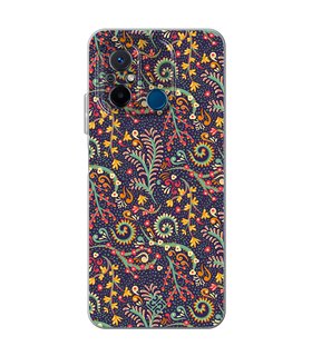 Funda para [ Xiaomi Redmi 12C ] Dibujo Auténtico [ Patrón de Platas Abstractas ] de Silicona Flexible