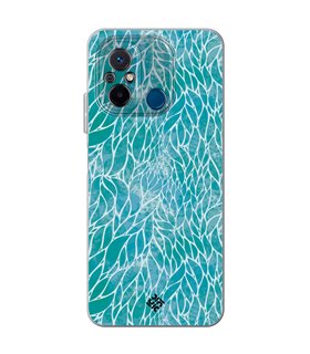 Funda para [ Xiaomi Redmi 12C ] Dibujo Auténtico [ Patron Abstracto Azul ] de Silicona Flexible