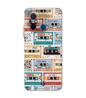 Funda para [ Xiaomi Redmi 12C ] Dibujo Auténtico [ Cintas de Cassette ] de Silicona Flexible