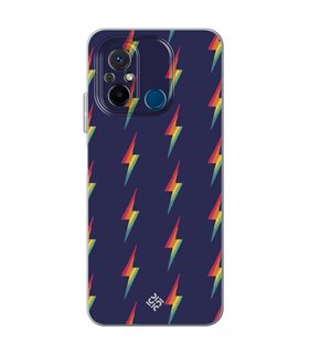 Funda para [ Xiaomi Redmi 12C ] Dibujo Auténtico [ Rayos de Colores ] de Silicona Flexible