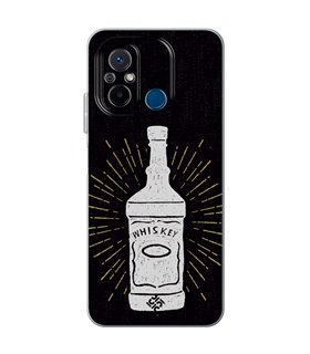 Funda para [ Xiaomi Redmi 12C ] Dibujo Auténtico [ Whiskey ] de Silicona Flexible para Smartphone