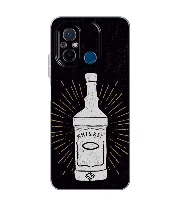 Funda para [ Xiaomi Redmi 12C ] Dibujo Auténtico [ Whiskey ] de Silicona Flexible para Smartphone