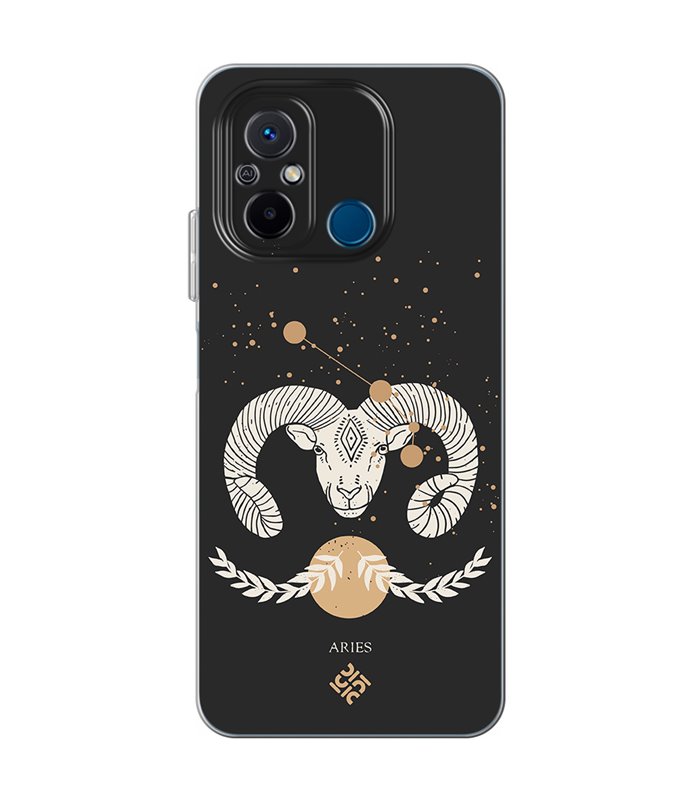 Funda para [ Xiaomi Redmi 12C ] Dibujo Zodiaco [ Signo Zodiacal - Aries ] de Silicona Flexible para Smartphone 