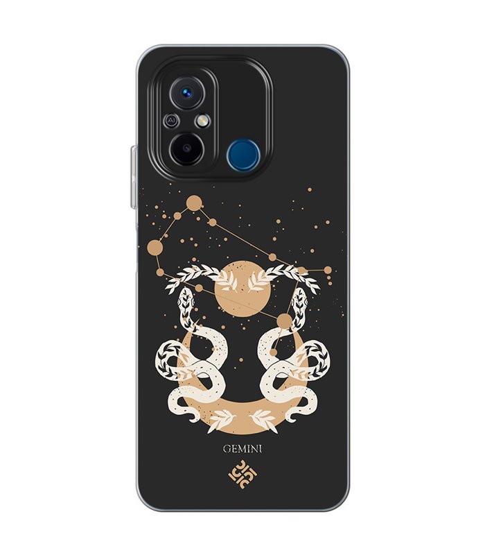 Funda para [ Xiaomi Redmi 12C ] Dibujo Zodiaco [ Signo Zodiacal - Geminis ] de Silicona Flexible para Smartphone 