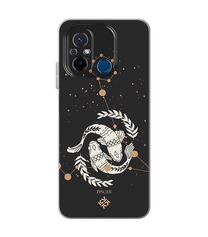 Funda para [ Xiaomi Redmi 12C ] Dibujo Zodiaco [ Signo zodiacal - Picis ] de Silicona Flexible para Smartphone 