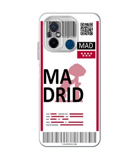 Funda para [ Xiaomi Redmi 12C ] Billete de Avión [ Madrid ] de Silicona Flexible para Smartphone 