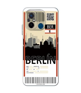 Funda para [ Xiaomi Redmi 12C ] Billete de Avión [ Berlín ] de Silicona Flexible para Smartphone 