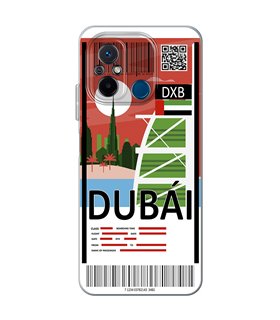 Funda para [ Xiaomi Redmi 12C ] Billete de Avión [ Dubái ] de Silicona Flexible para Smartphone 