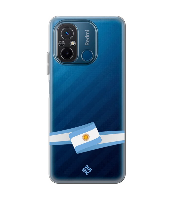 Funda para [ Xiaomi Redmi 12C ] Bandera Paises[ Bandera Argentina ] de Silicona Flexible para Smartphone 