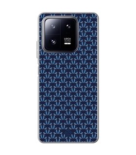 Funda para [ Xiaomi 13 Pro ] Dibujo Japones [ Patron Abstracto Loto Azul ] de Silicona Flexible 