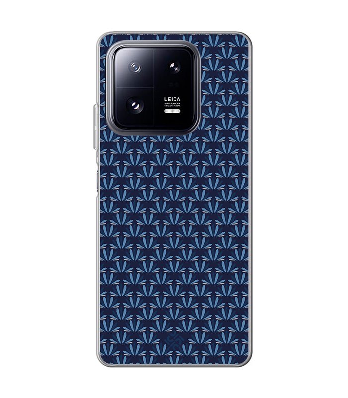 Funda para [ Xiaomi 13 Pro ] Dibujo Japones [ Patron Abstracto Loto Azul ] de Silicona Flexible 