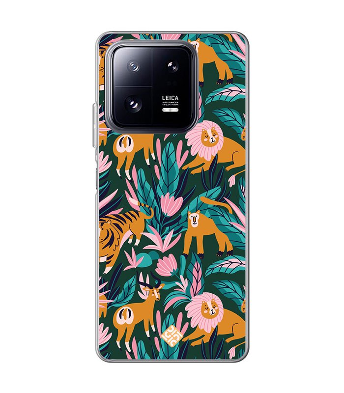 Funda para [ Xiaomi 13 Pro ] Dibujo Mascotas [ Estampado Animales de Selva ] de Silicona Flexible