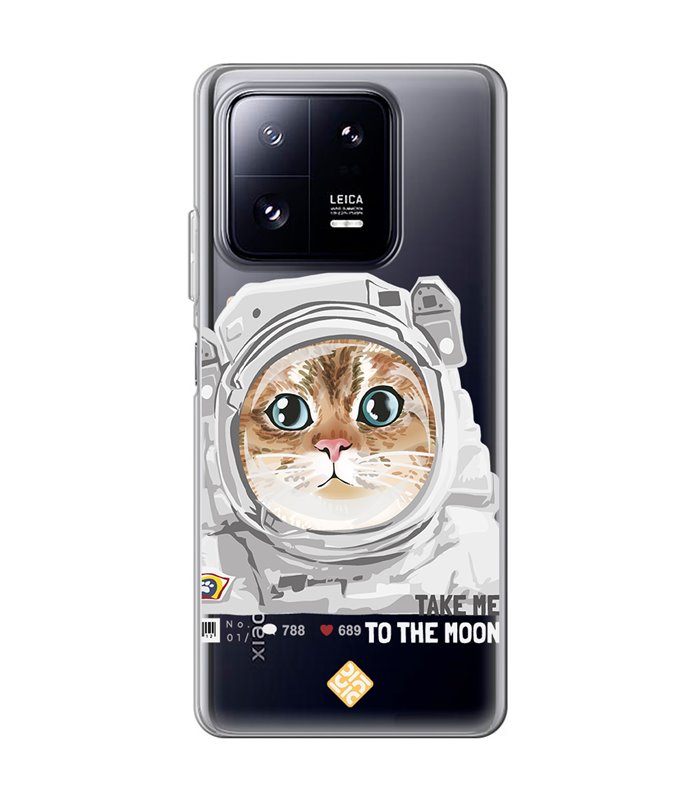 Funda para [ Xiaomi 13 Pro ] Dibujo Mascotas [ Gato Astronauta - Take Me To The Moon ] 