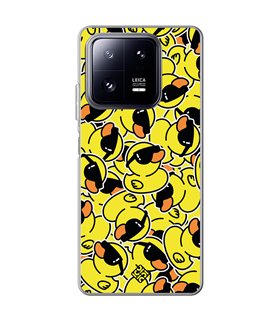 Funda para [ Xiaomi 13 Pro ] Dibujo Mascotas [ Pegatinas Patito Cool ] de Silicona Flexible para Smartphone