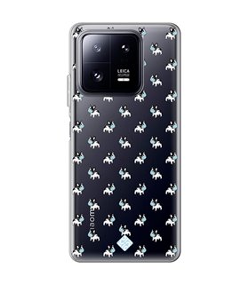 Funda para [ Xiaomi 13 Pro ] Dibujo Mascotas [ Bulldog Frances con Mascarilla ] de Silicona Flexible