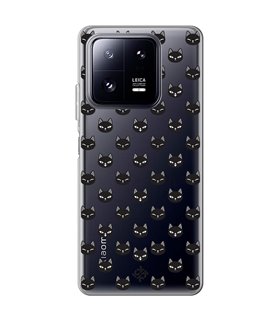 Funda para [ Xiaomi 13 Pro ] Dibujo Mascotas [ Gato Negro ] de Silicona Flexible para Smartphone 